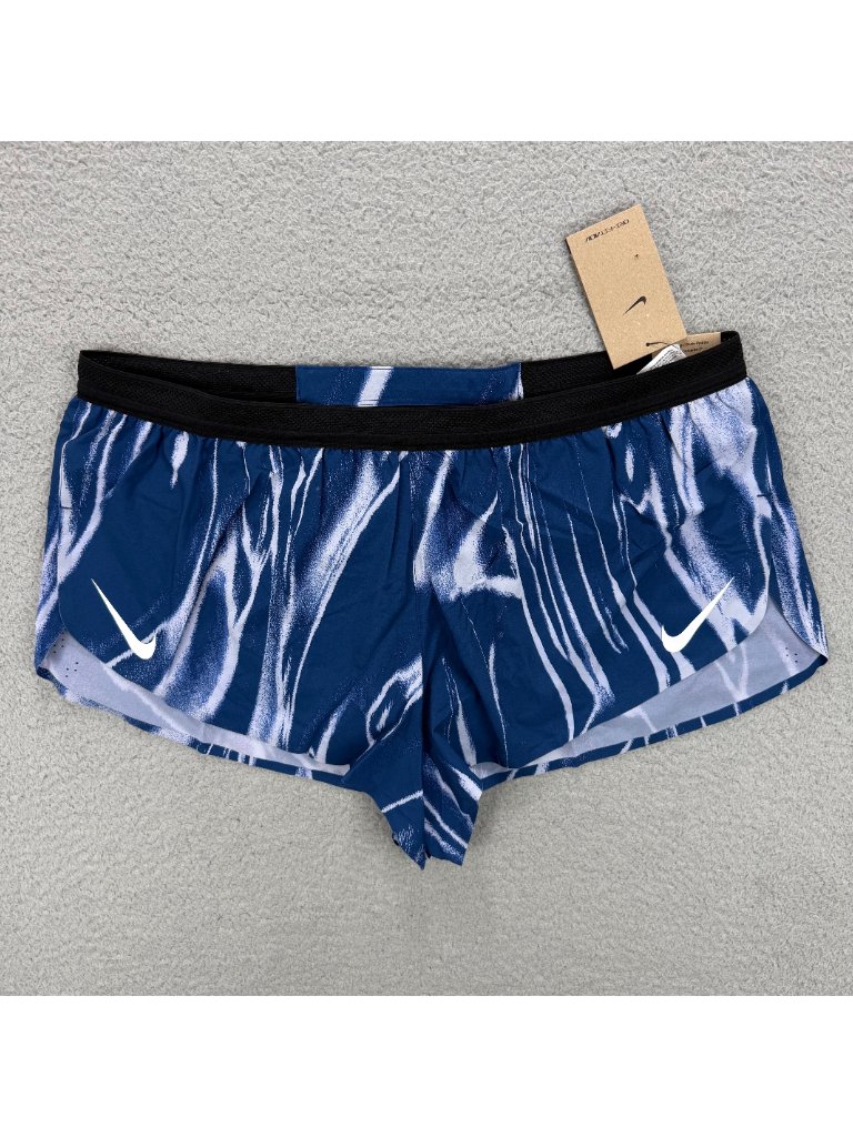 Nike Shorts Mens Xxl 2xl Coastal Blue 2" Aeroswift Dri Fit Adv Aop Running Lined